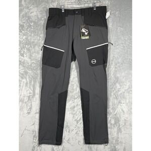 GTS Stelvio Man Pants Bicolour Carbon Grey Black Hiking Tech Stretch XXL 54 NEW
